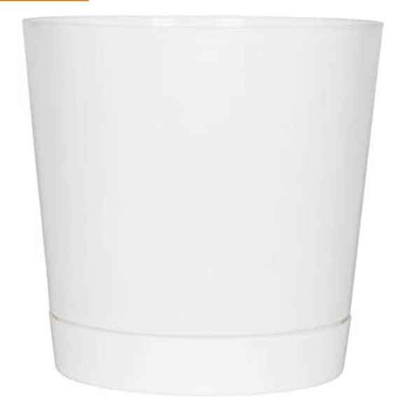 Other - Full Depth Round Cylinder Pot, White 14-inch